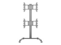 Multibrackets M Display Stand 180 Dual Vertical - Vogn - for 2 LCD-skjermer - aluminium, stål - svart - skjermstørrelse: 32"-55" 7350105212215