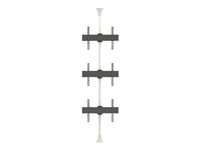Multibrackets M Floor to Ceiling Mount Pro MBFC3U - Monteringssett (gulv-til-tak-feste) - for 3 LCD-skjermer - aluminium, stål - hvit - skjermstørrelse: 40"-65" 7350073735747