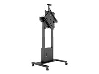 Multibrackets M - Vogn - Flip - for flatpanel / videokonferansekamera - motorisert, kollisjonsforhindrende, med skap - svart - skjermstørrelse: 43"-86" - utgang: 32 V 7350105215643