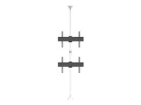 Multibrackets M Floor to Ceiling Mount Pro MBFC2U - Monteringssett (gulv-til-tak-feste) - for 2 LCD-skjermer - aluminium, stål - krom - skjermstørrelse: 40"-65" 7350073735723