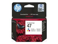HP 47 - 14 ml - farge (cyan, magenta, gul) - original - Ink Advantage - blekkpatron 6ZD61AE#BHK